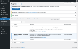 Page screenshot: Plugins &lsaquo; Test site &mdash; WordPress