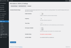 Page screenshot: Settings → Microdata to JSON-LD → Scheduler