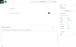 Page screenshot: Add Post ‹ Test site — WordPress