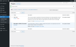 Page screenshot: Plugins &lsaquo; Test site &mdash; WordPress