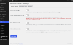 Page screenshot: Settings &rarr; Microdata to JSON-LD