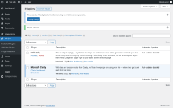 Page screenshot: Plugins &lsaquo; Test site &mdash; WordPress