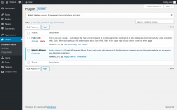 Page screenshot: Plugins &lsaquo; Test site &mdash; WordPress