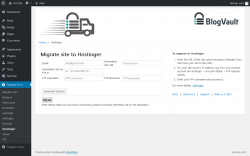 Page screenshot: Migrate Guru &rarr; Hostinger