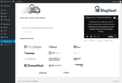 Page screenshot: Migrate Guru &lsaquo; Test site &mdash; WordPress