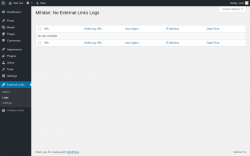 Page screenshot: External Links &rarr; Logs