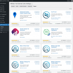 Page screenshot: External Links &rarr; 
			Plugins        