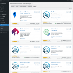 Page screenshot: External Links &rarr; 
			Plugins        