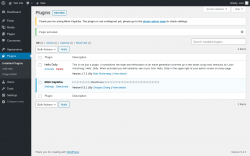 Page screenshot: Plugins ‹ Test site — WordPress