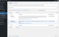Page screenshot: Plugins ‹ Test site — WordPress
