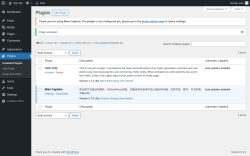 Page screenshot: Plugins ‹ Test site — WordPress