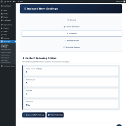 Page screenshot: Mind Web &rarr; 
					
					Indexing				