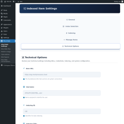 Page screenshot: Mind Web &rarr; 
					
					Technical Options				