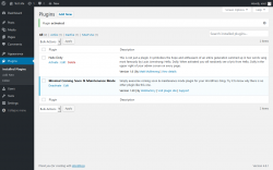 Page screenshot: Plugins &lsaquo; Test site &mdash; WordPress