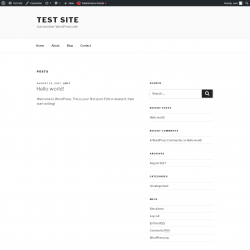 Page screenshot: Test site &ndash; Just another WordPress site