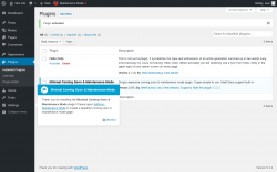 Page screenshot: Plugins &lsaquo; Test site &mdash; WordPress