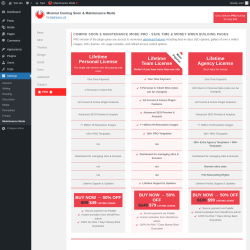 Page screenshot: Settings &rarr; Maintenance Mode