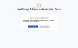 Page screenshot: miniOrange 2-Factor → Setup Wizard