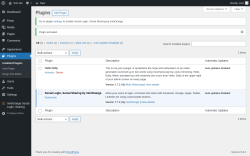 Page screenshot: Plugins ‹ Test site — WordPress