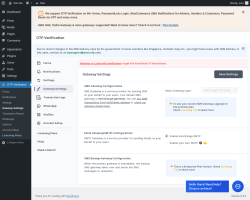 Page screenshot: OTP Verification → Gateway Settings