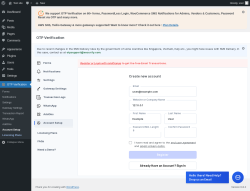Page screenshot: OTP Verification → Account Setup