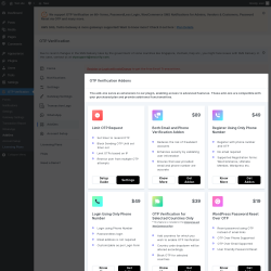 Page screenshot: OTP Verification → AddOns