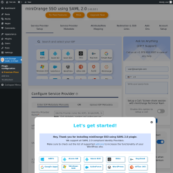 Page screenshot: miniOrange SAML 2.0 SSO