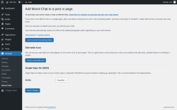 Page screenshot: Settings → Minnit Chat