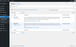 Page screenshot: Plugins ‹ Test site — WordPress
