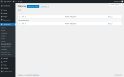 Page screenshot: Appearance → Reusable Blocks