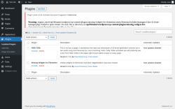 Page screenshot: Plugins ‹ Test site — WordPress