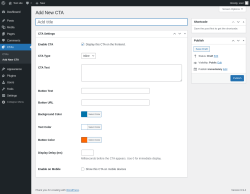 Page screenshot: CTAs &rarr; Add New CTA