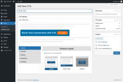 Page screenshot: CTAs &rarr; Add New CTA