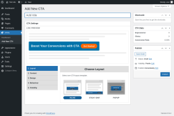 Page screenshot: CTAs &rarr; Add New CTA