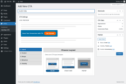 Page screenshot: CTAs &rarr; Add New CTA