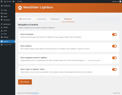 Page screenshot: Lightbox &rarr; 
                     Behavior                
