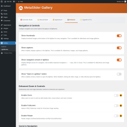 Page screenshot: Gallery &rarr; Lightboxes &rarr; 
                    ⚙️ Behavior                