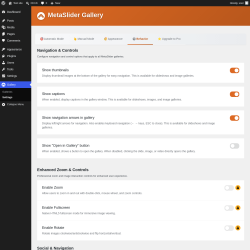Page screenshot: Gallery &rarr; Settings &rarr; 
                    ⚙️ Behavior                