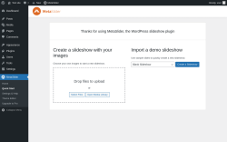 Page screenshot: MetaSlider → Quick Start
