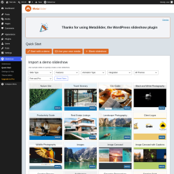 Page screenshot: Slideshow &rarr; Quick Start