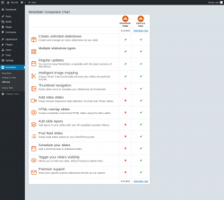 Page screenshot: MetaSlider → Add-ons