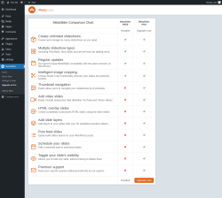 Page screenshot: MetaSlider &rarr; Upgrade to Pro