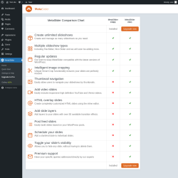 Page screenshot: MetaSlider &rarr; Upgrade to Pro