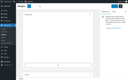 Page screenshot: Widgets &lsaquo; Test site &mdash; WordPress
