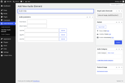 Page screenshot: Audio Elements &rarr; Add New Audio Element