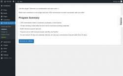 Page screenshot: Mobile App Editor → Affiliation
