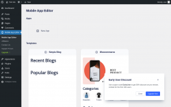 Page screenshot: Mobile App Editor