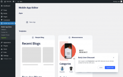 Page screenshot: Mobile App Editor