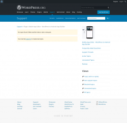 Page screenshot: Mobile App Editor → Support Forum