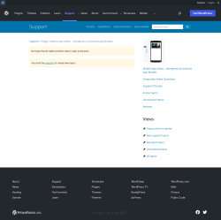 Page screenshot: Mobile App Editor → Support Forum